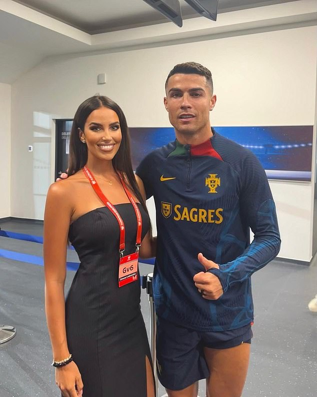 Leskovska shared this picture with Portugal's Cristiano Ronaldo back in 2023 on social media