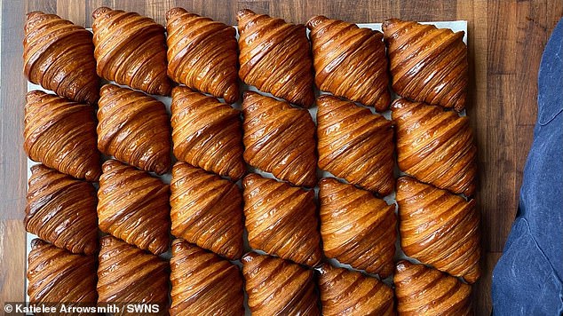 Customers wake up bright and early to try out the shop's famed croissants