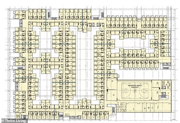 The results is a design that resembles a prison or a college dorm building in its design with lots of corridors full of small units