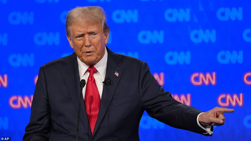 'Head to head with President Trump, I beat him and head to head with President Biden, I beat him in a landslide.' Kennedy tried to keep himself relevant by responding in real time on Thursday to the same questions that were posed to Biden and Trump. The CNN debate was shown on a giant screen behind Kennedy's lectern on a stage in Los Angeles. Biden and Trump were paused as Kennedy rattled off answers on inflation, the COVID-19 response and abortion.