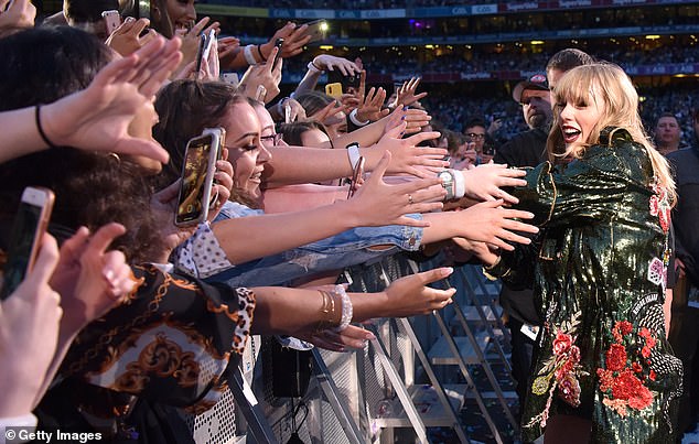 Taylor last performed in Dublin as part of her 20178 reputation tour. Pictured greeting fans at Croke Park