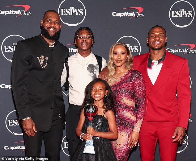The James family has become one of the most famous in basketball, if not all of sports