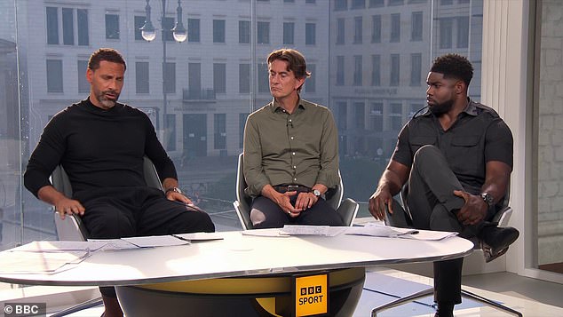 Rio Ferdinand, left, and Micah Richards, right, also heavily criticised England's display on the BBC