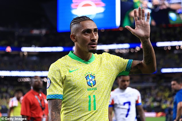 Brazil's starting lineup without Barcelona winger Raphinha on the right paid off in Las Vegas