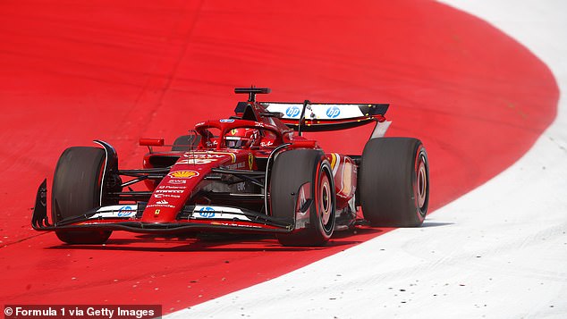 Charles Leclerc ran off track in his Ferrari and ended up finishing sixth fastest in qualifying