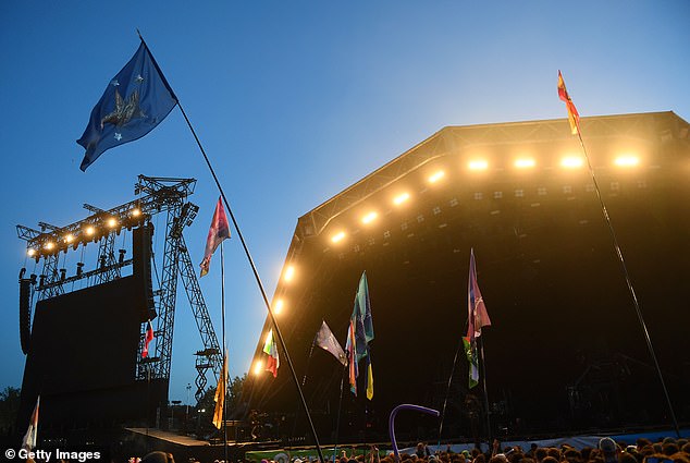 The Pyramid Stage on day three of Glastonbury Festival 2024 at Worthy Farm