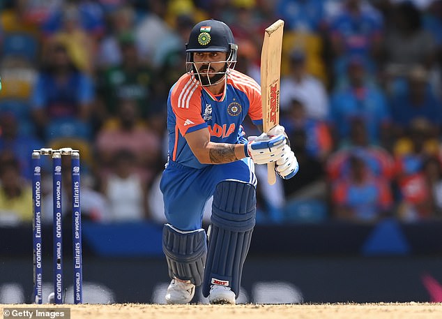 India posted a score to beat of 176-7 - the highest total ever recorded in a T20 World Cup final