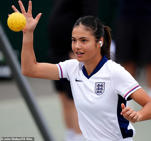 She also got in the zone by wearing Air Pods as she went through a routine not dissimilar to the one Jordan Pickford will undergo tonight