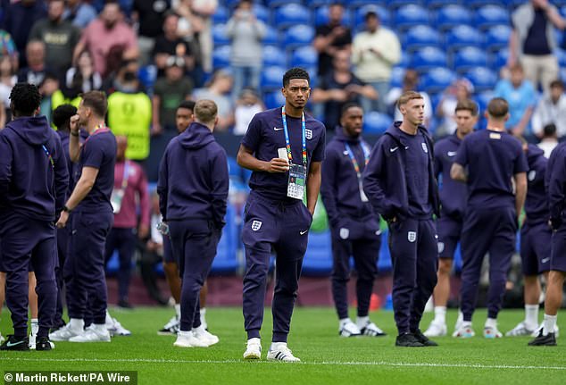 Real Madrid midfielder Jude Bellingham was looking pensive at the Arena AufSchalke