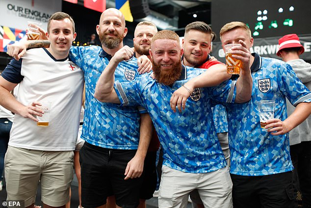 Back home in England, fans prepared to tune in at BOXPARK Wembley in north London