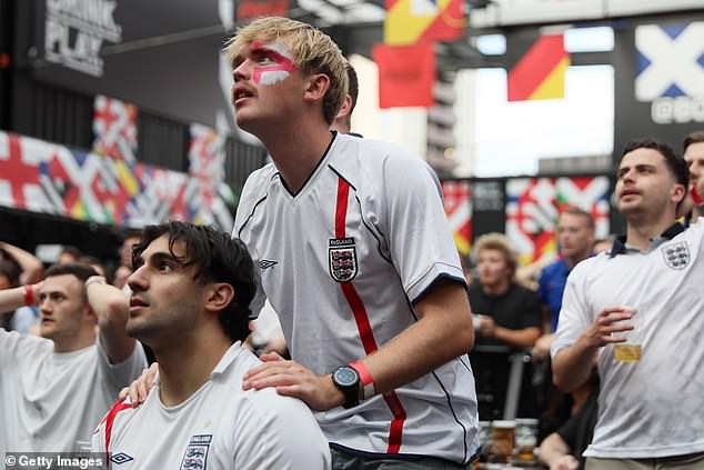 Friends watch on anxiously at BoxPark Croydon as England put fans through the ringer