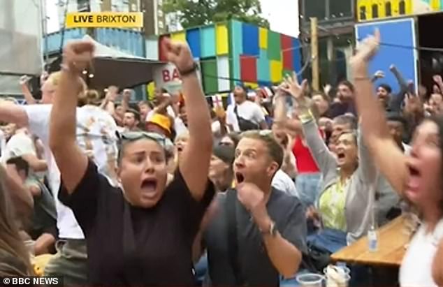 Ecstasy: Joyous anarchy then erupted as Bellingham's last-ditch effort rescued England's tournament hopes just at the exact moment fans feared the worst