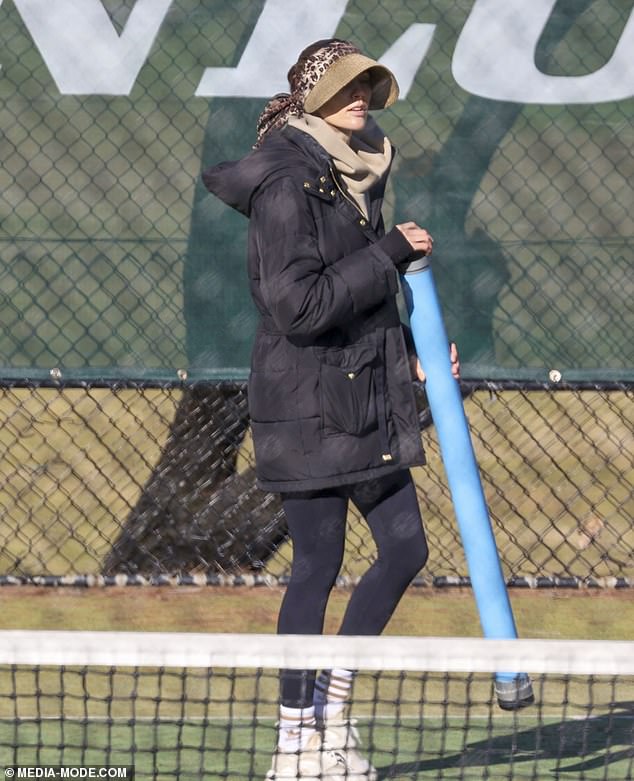 Rachael also continued to be a hands-on parent as she attended her daughter Violet's tennis lesson on Tuesday