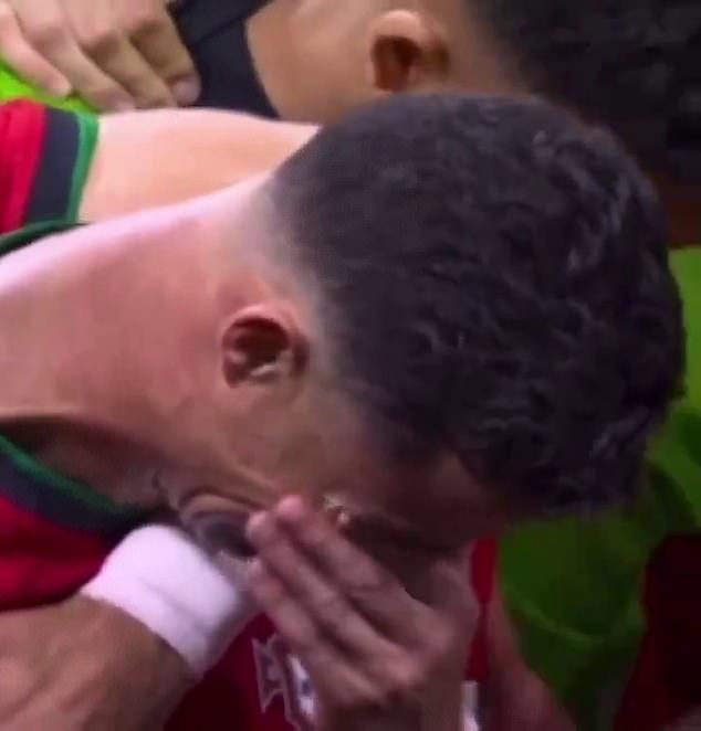 This sparked an emotional reaction from Ronaldo as he burst into tears while Roberto Martinez gave the team a pep talk