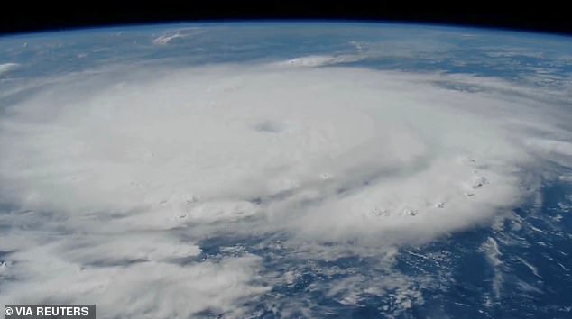 Hurricane Beryl is seen from Space on July 1, 2024