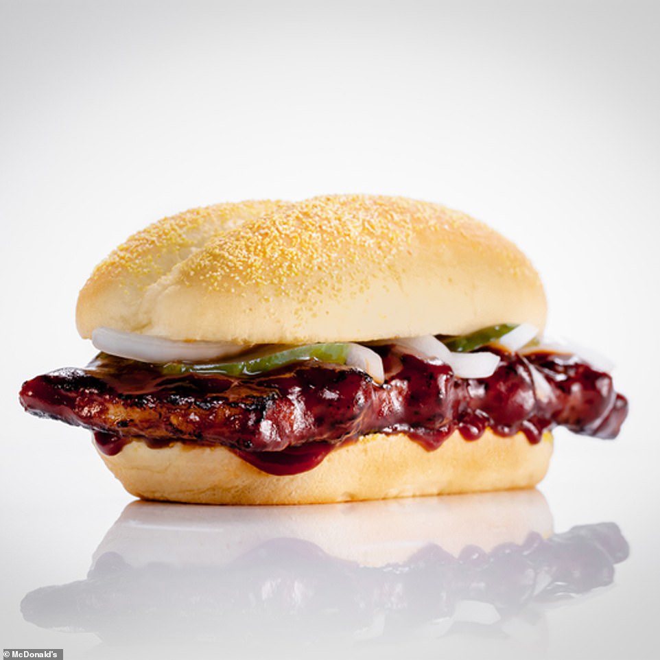 The McRib - seasoned boneless pork dipped in tangy BBQ sauce and topped with chopped onions and pickles - is returning to America later this year. The sandwich, which has been dropped and then added back to the menu dozens of times over the years, polarizes fast food fans- some love it but others hate it. McDonald's knows the McRib brings customers into restaurants and drive-thrus.
