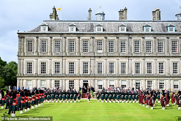 The Ceremony of the Keys (pictured today) takes place at the Palace of Holyroodhouse