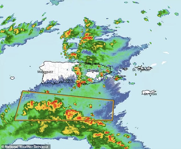 Hurricane Beryl intensified further early on Tuesday morning to 165 mph winds. The storm is currently battering Puerto Rico, as seen is this radar footage captured around 5am EST
