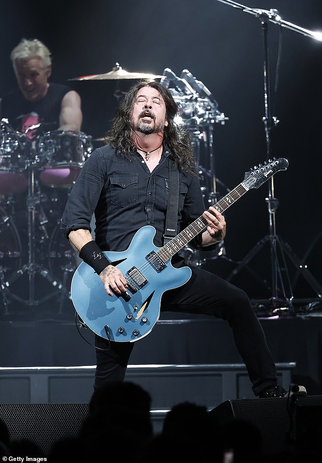 Dave as he usually looks on sage in March with the Foo Fighters