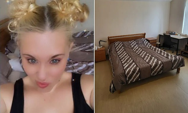 Betro's landlord recently attempted to sell the flat where she lived. One of her Instagram selfies showed identical brown bedding to the one pictured in the now-deleted listing.