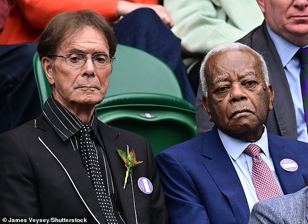 Cliff Richard was joined by Trevor McDonald for day two of the tennis tournament