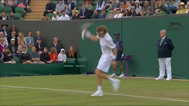 Rublev whacked himself seven times on the league after going down a double break