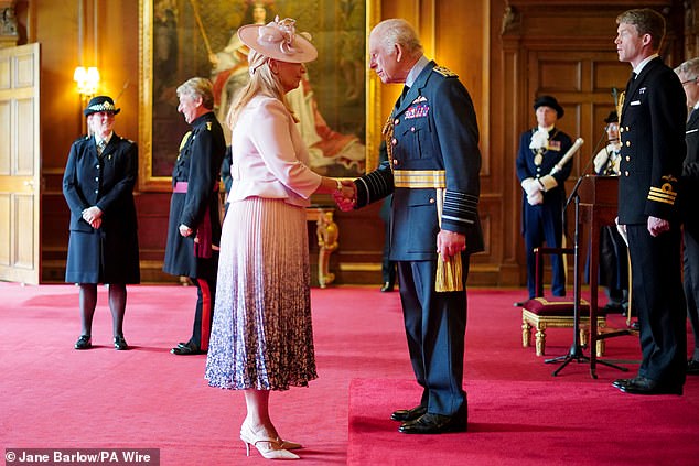 Retired chief superintendent, Police Service of Scotland Carol McGuire, from Symington, is decorated with the King's Police Medal