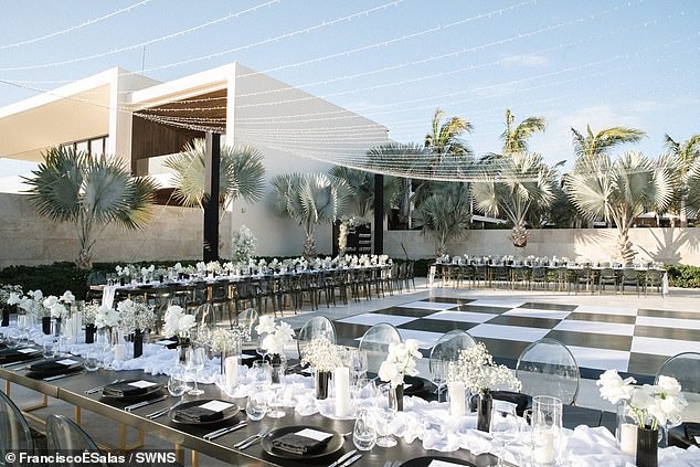 With a healthy wedding budget set aside, the couple decided to tie the knot at Nobu Hotel (pictured) in Los Cabos, Mexico, which was free for the venue as they had 75 guests staying at the hotel