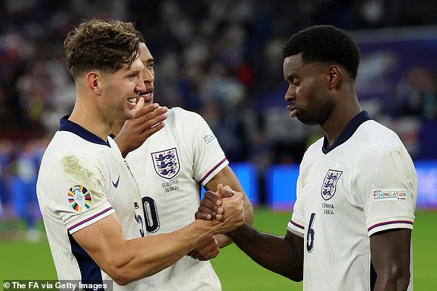 John Stones and Marc Guehi have played as a central defensive partnership in Germany