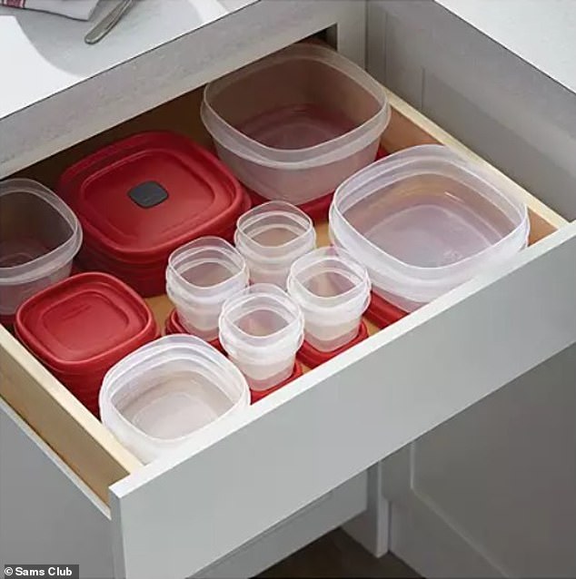 The containers' small and medium sizes can fit in small drawers and the BPA-free product can be in a freezer or heated up in a microwave