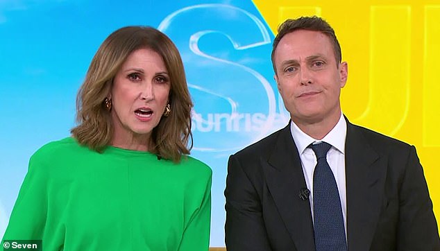 Matt Shirvington alarmed his Sunrise co-host Natalie Barr when he sent her a very alarming text on Tuesday