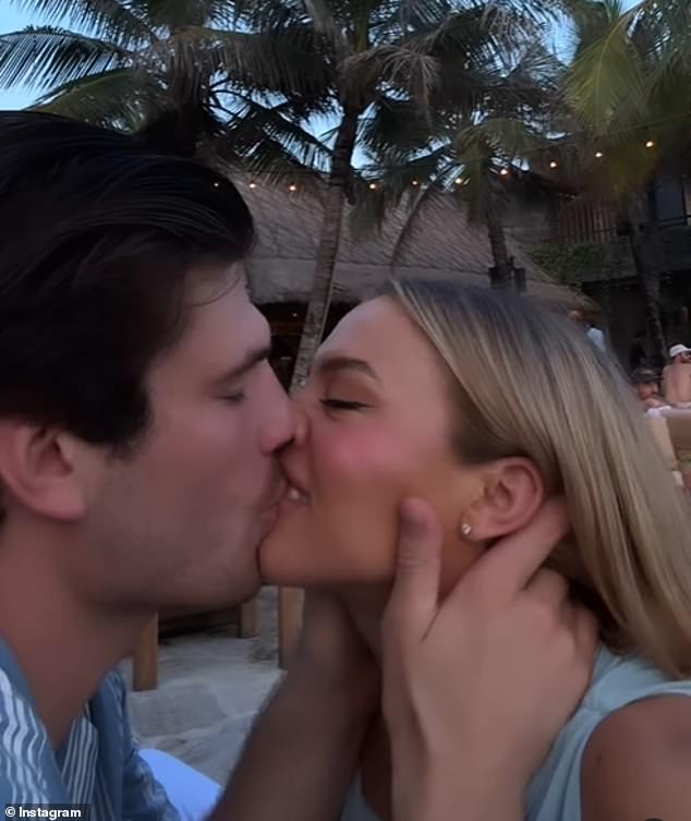 Tammy Hembrow, 30, (right) packed on the public affection with fiancé Matt Zukowski on Thursday as she shared a heartwarming Instagram video in tribute for his 29th birthday