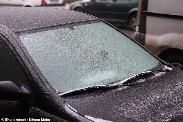 Out in the cold: The UK's increasingly extreme temperature swings are bad news for car windscreens, as they expand and contract, worsening damage and even causing cracks