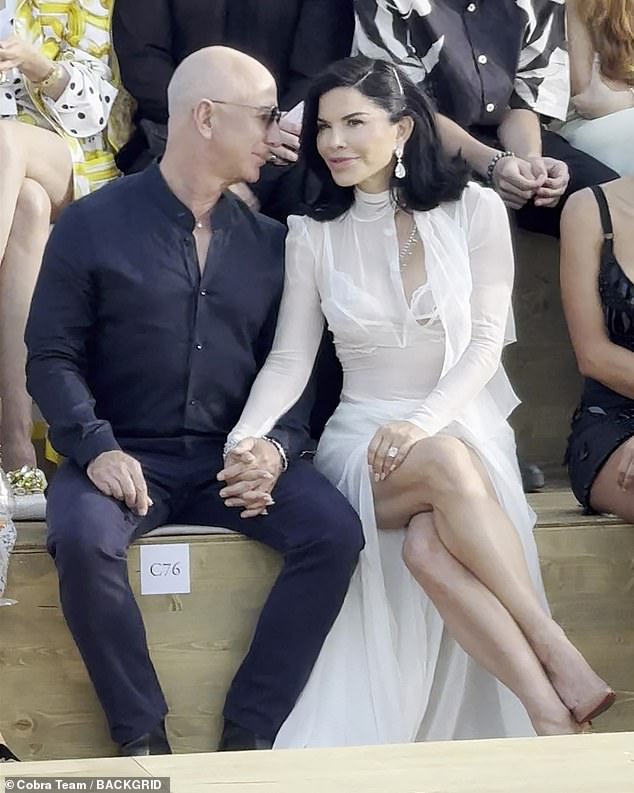 The mom-of-three, 54, and her Amazon founder beau, 60, put on a very public display of affection at the event - playfully holding hands, leaning in close and whispering to one another