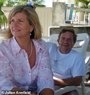 Julian met and married his Bajan wife, Susan, seen here on Worthing Beach, over 20 years ago