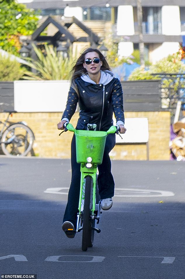 Penny headed out on the electric bike, with Gerard also hiring one