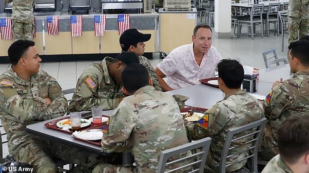 Fort Bliss soldiers had the chance to see the world's most famous competitive eater chow down in person Wednesday in El Paso, Texas