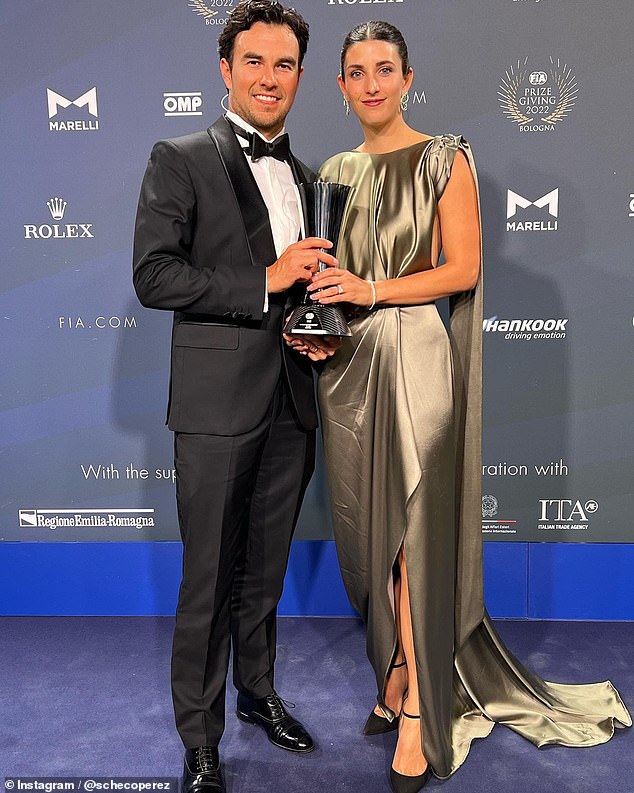 Perez, 34, tied the knot with Carola Martinez, 25, in June 2018 after they started dating in 2017. The pair pictured in 2022