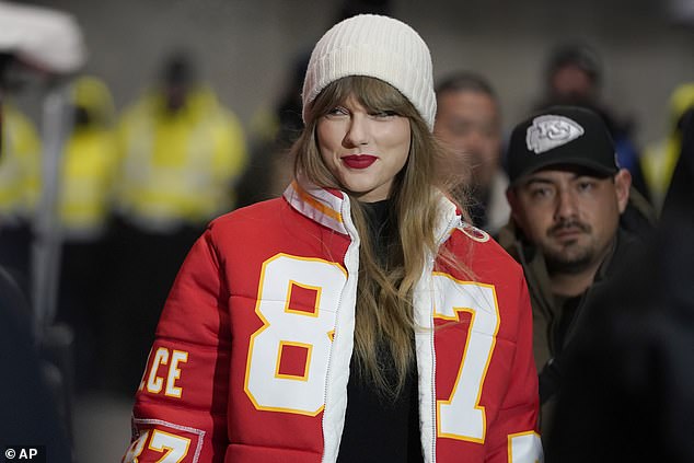 She wowed in a puffer jacket designed by San Francisco 49ers WAG Kristin Juszczyk
