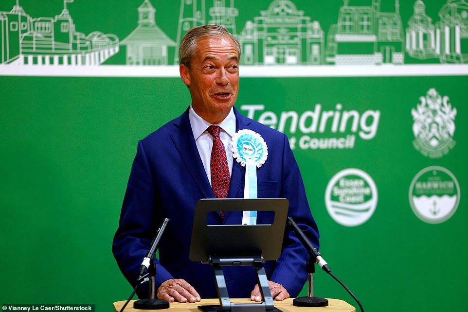 Nigel Farage has won the Clacton seat, the eighth time he has attempted to become an MP