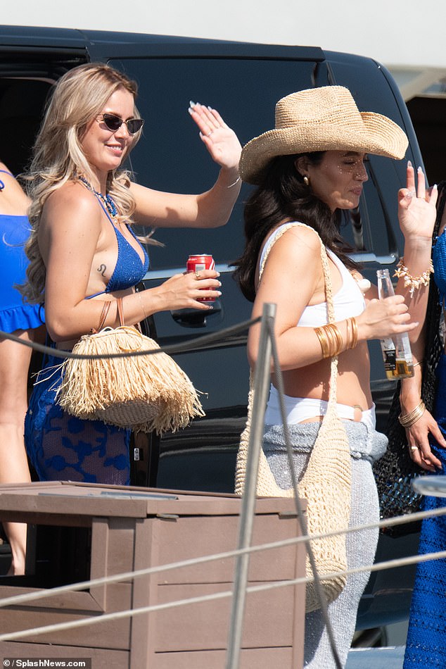 Tasha sipped a Coke while the bride to be enjoyed a Corona