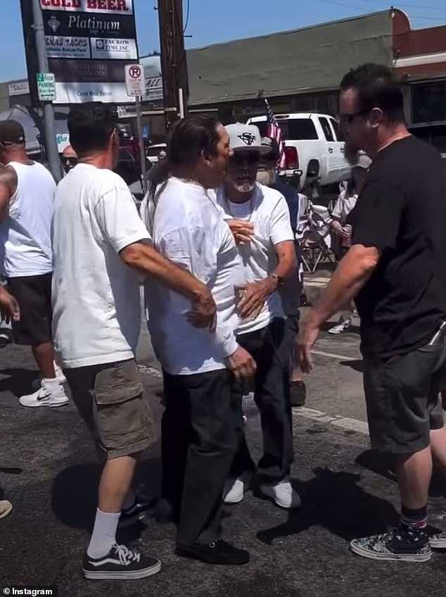 The 80-year-old actor was seen in wild footage trading punches with a parade-goer who threw a water balloon at him during a Fourth of July event in Los Angeles