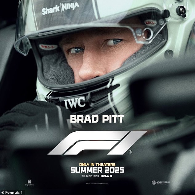 The first poster has revealed the title of Brad Pitt's new F1 movie. It will be called, simply: F1