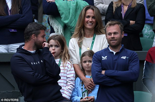 Murray's wife Kim and two of their children, eight-year-old Sophia and six-year-old Edie, were in the crowd on Centre Court