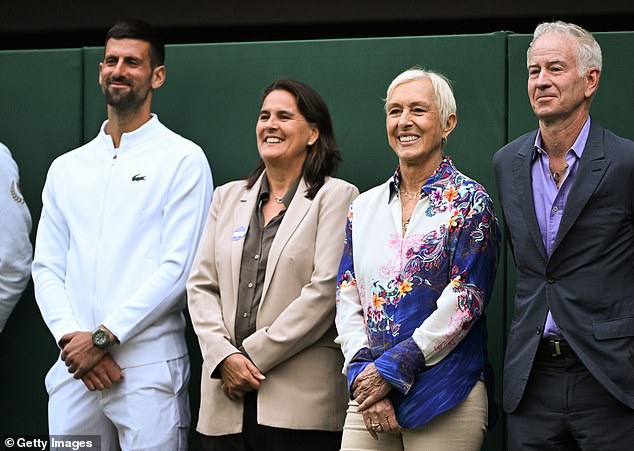 A host of tennis legends were on Centre Court to say goodbye to two-time champion Murray