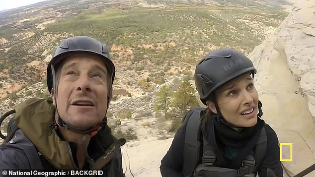 'Often, I think the girls outshine the men actually' Bear admitted. When it came to naming a standout participant, Bear said Natalie Portman (right), who appeared on Running Wild With Bear Grylls in 2022, wowed him