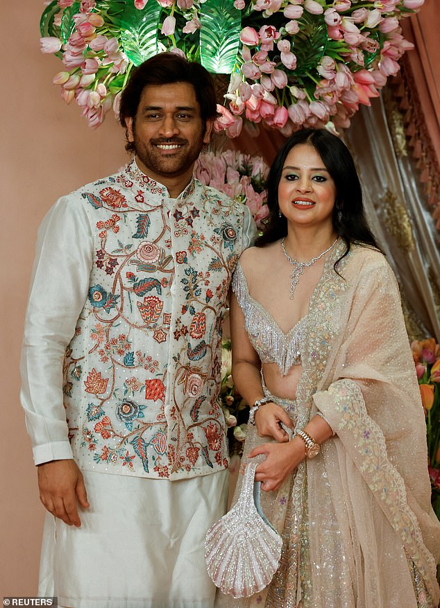 Former Indian cricketer Mahendra Singh Dhoni and his wife Saksh were also in attendance