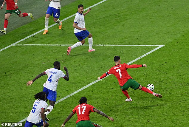 Cristiano Ronaldo was presented with a golden chance to give Portugal the lead against France