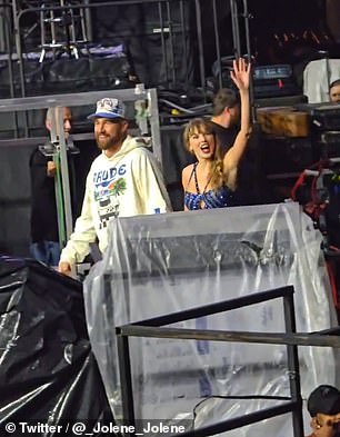 Travis Kelce has continued his tour of Europe by flying to Amsterdam to watch Taylor Swift