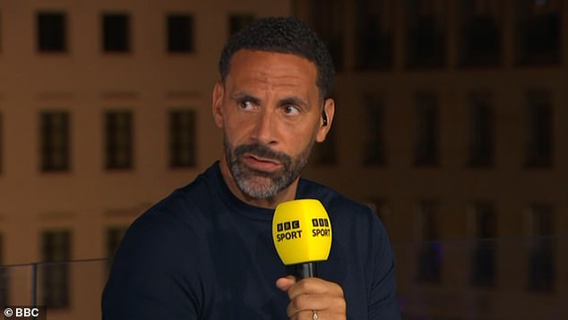 Ferdinand (pictured) raised alarm bells over how busy the fixture schedule is, adding that players are going to reach a 'breaking point'